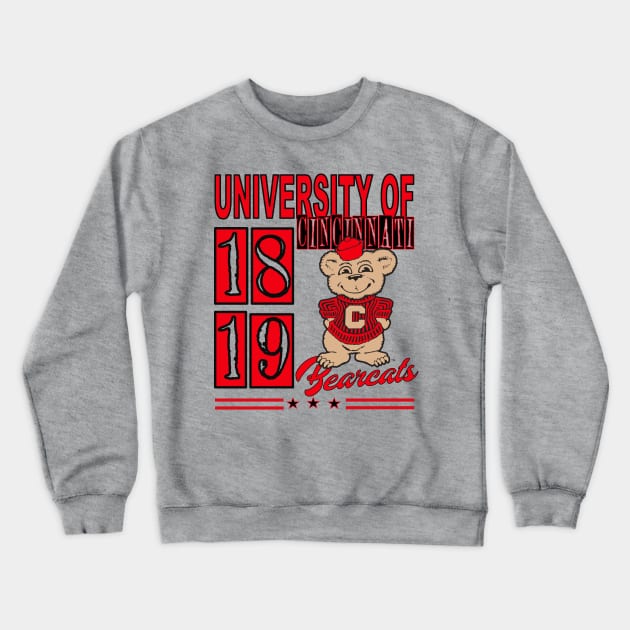 Cincinnati university apparel Crewneck Sweatshirt by Borcelle Vintage Apparel 